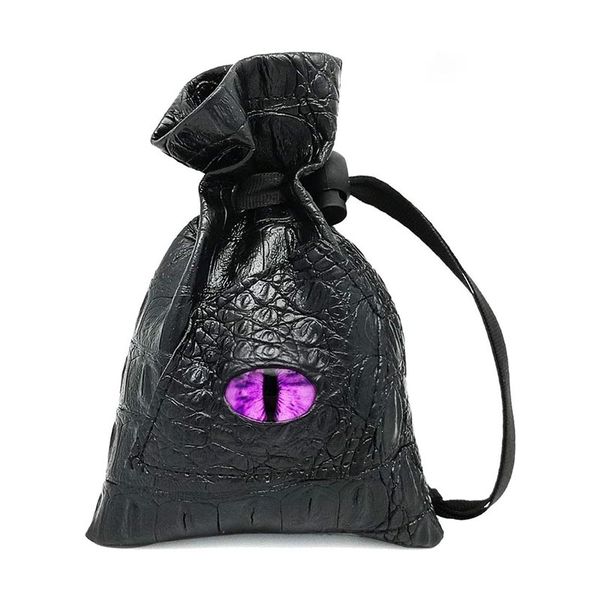 Fashion Creative PU Leather Drawstring Longan Dice Drawstring Pocket