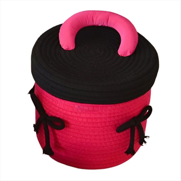 Woven Storage Baskets Desktop Sundries Storage Baskets Rose Red