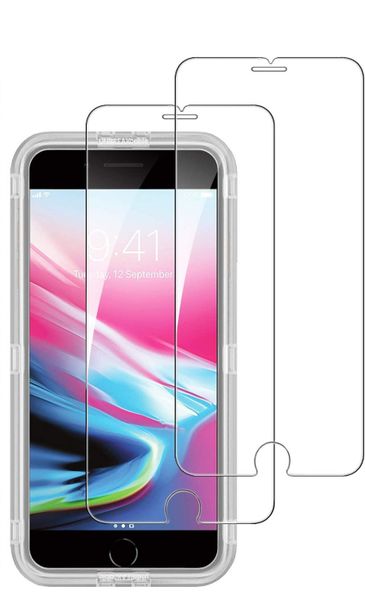Tempered Glass Screen Guard Protector | 2 Pack| compatible with iPhone 8