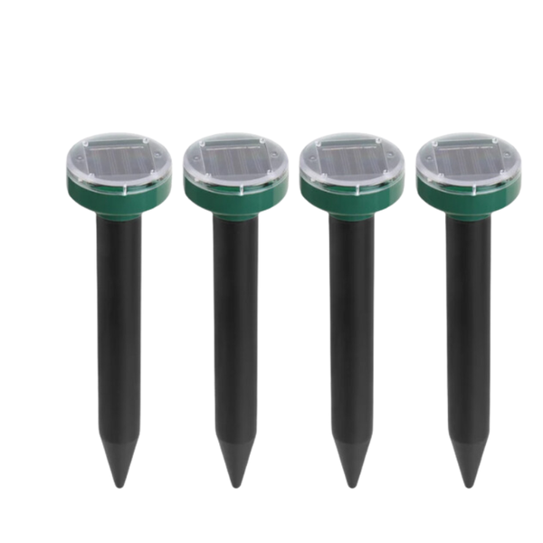 TS-165 Ultrasound Solar Powered - Mole Repellent Stakes-4 Piece