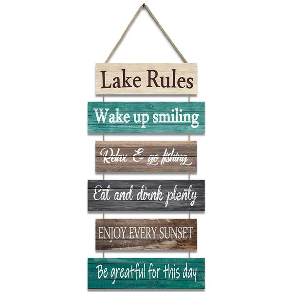 Bathroom Wall Decor Wooden Hanging Sign Country Style Home Wall wooden sign