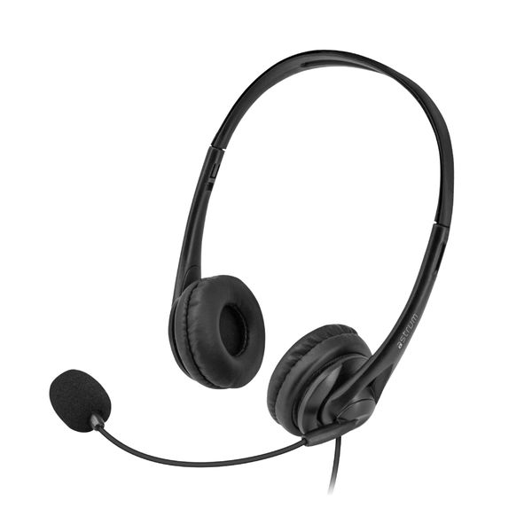 Astrum On-Ear Wired USB Headset with Noise Cancelling Mic &amp; Pouch - HS750