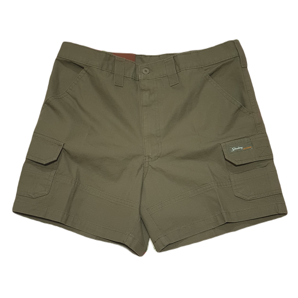 Sterling 14cm Fixed Waist Cargo Shorts Stone - Brown - 28 X 14 In
