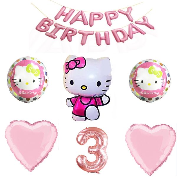 Hello Kitty Balloon Set 3 Year