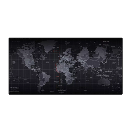 JB LUXX HD Printed Version XXL Gaming Mouse Pad - WORLD MAP