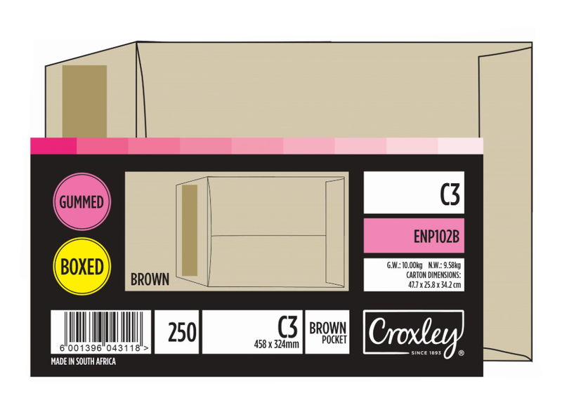 Croxley - Single Brown Envelope C3 (324mmx458mm JD102B) x 10