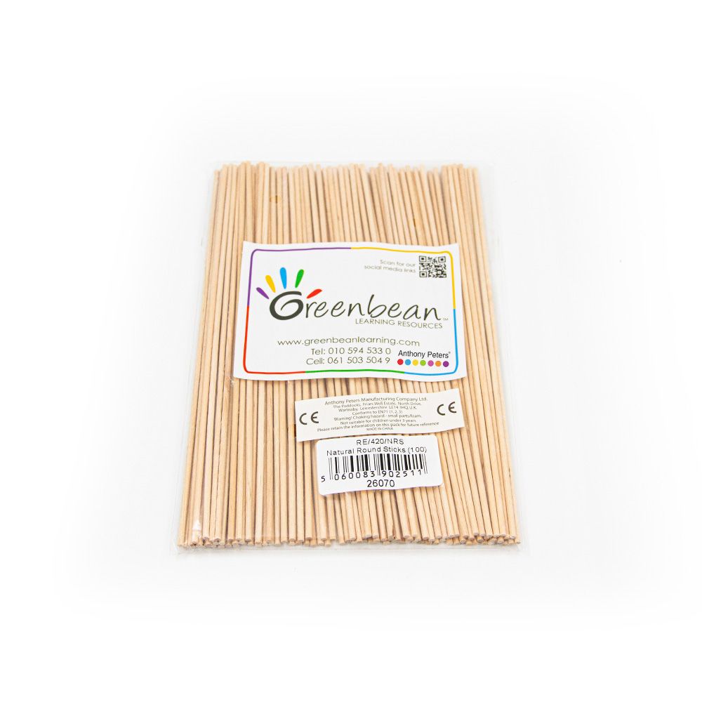 Anthony Peters Natural Round Sticks for Arts & Crafts (100 Pieces ...