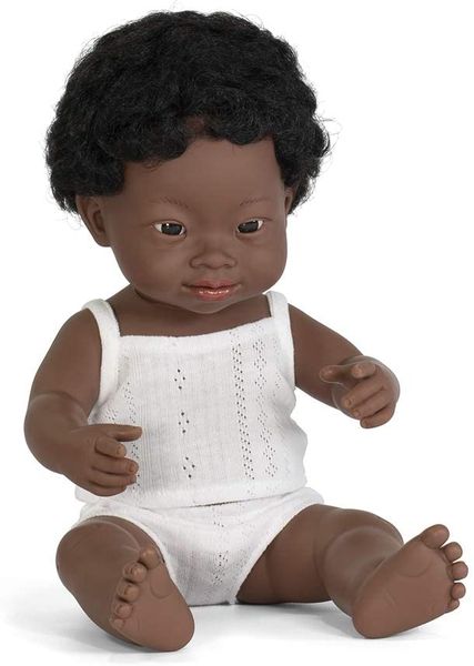 Miniland Dolls (Down Syndrome African Boy) 38cm