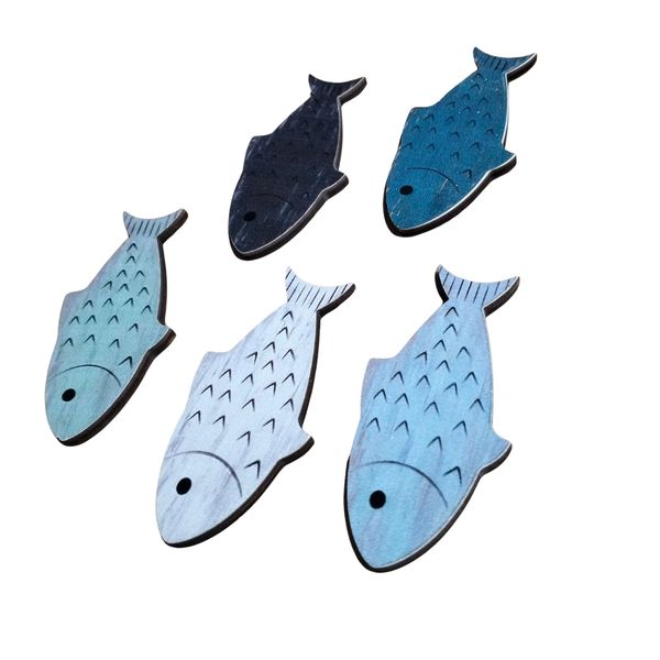 Fish shaped wall mount ornaments Beach house