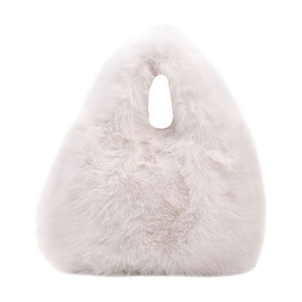 Relaxed Hobo Commuter Fur Bag - White