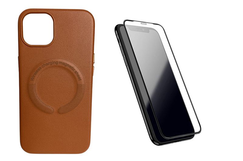 (Pack of 2 )Saddle Brown Magnetic case for iPhone 13 / 13 Pro / 13 ProMax
