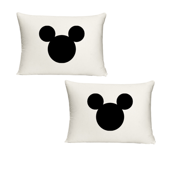 Katz Designs - Twin Standard Pillow Cases Mickey Mouse Shadow