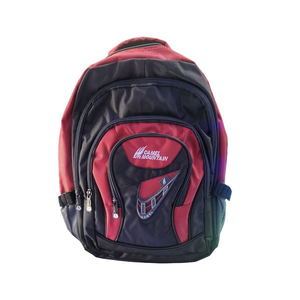 Camel Mountain Laptop Backpack- Red