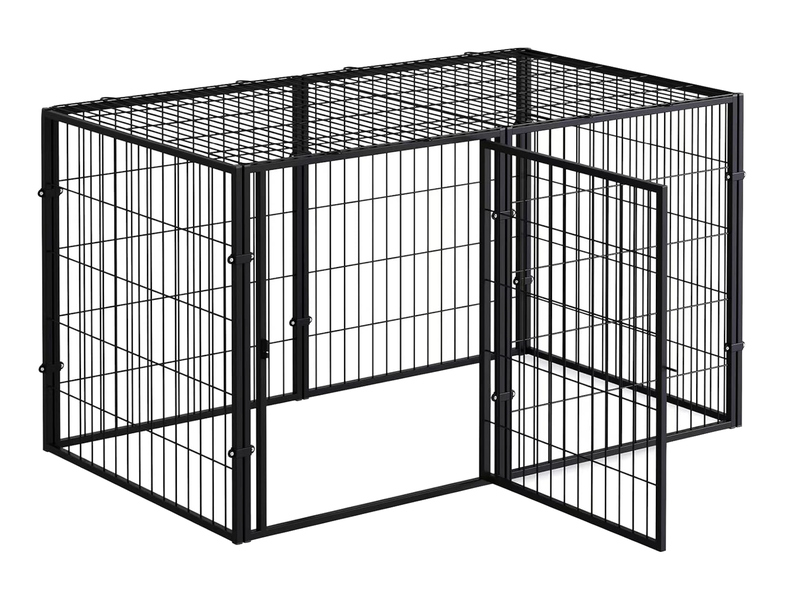 Pet Indoor 8 Panels Foldable 2 Door Play Pen Cage - 60cm