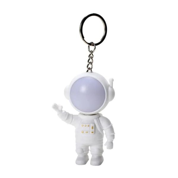 Astronaut Ring Pendant Spaceman Led Keychain Light