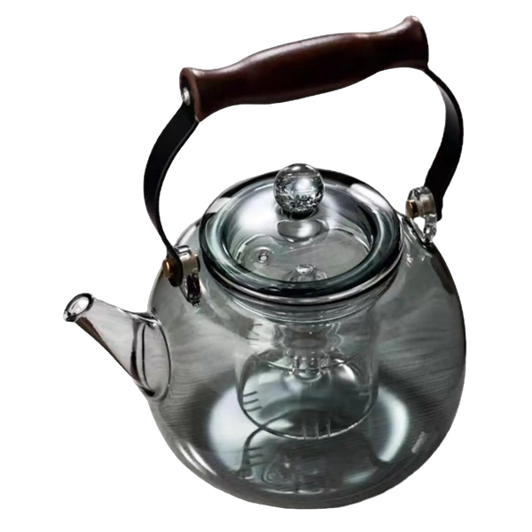 Clear Glass Teapot with Removable Infuser Stovetop