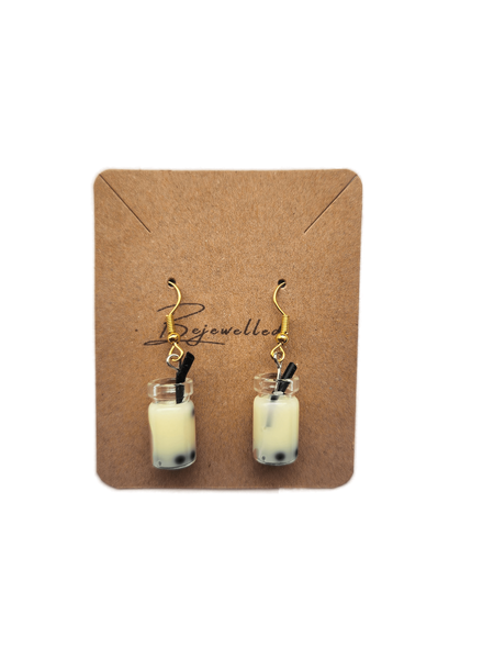 Bejewelled - Boba Charm Cute - Quirky Earrings