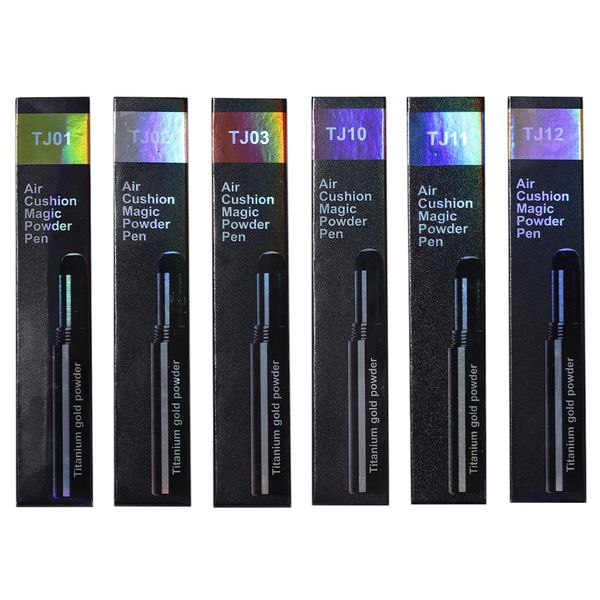 6pcs Chrome Nail Powder Pen Air Cushion Pen Glitter Mirror Effect