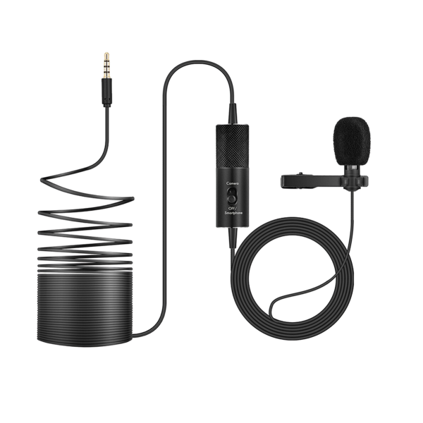 Lavalier Microphone 5.8m Cable Lapel Clip-On Mic