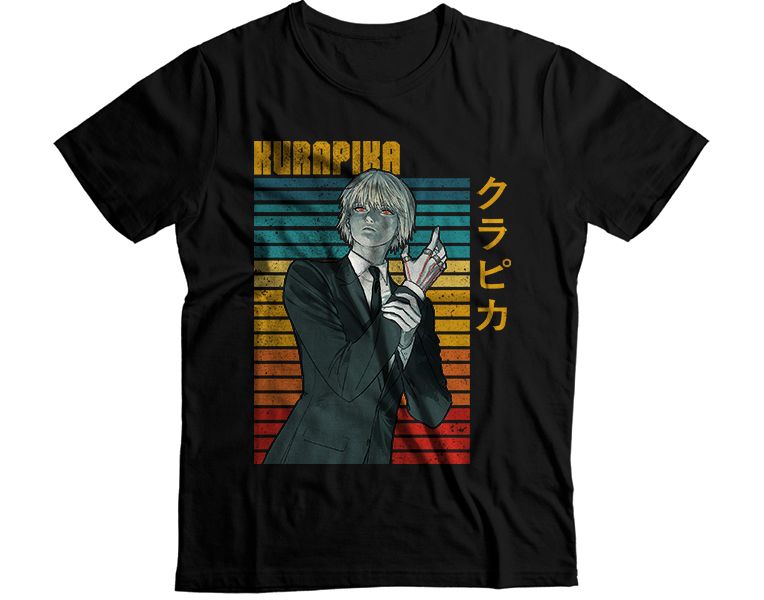 Kurapika Black Suit Retro Sunset 2 Graphic T-Shirt