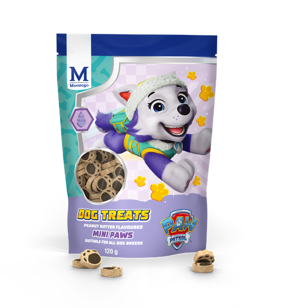 Montego PAW Patrol Peanut Butter Flavoured Mini Paws 120g (Pack of 10)