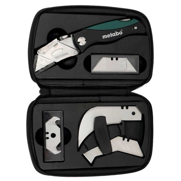 Metabo - Interchangeable Folding Knife Set with Blades in Case - 20 Pieces