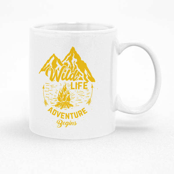 Wild Life Adventure Begins Mug - Ideal Gift