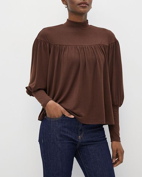 Gauged Volume Knit Top