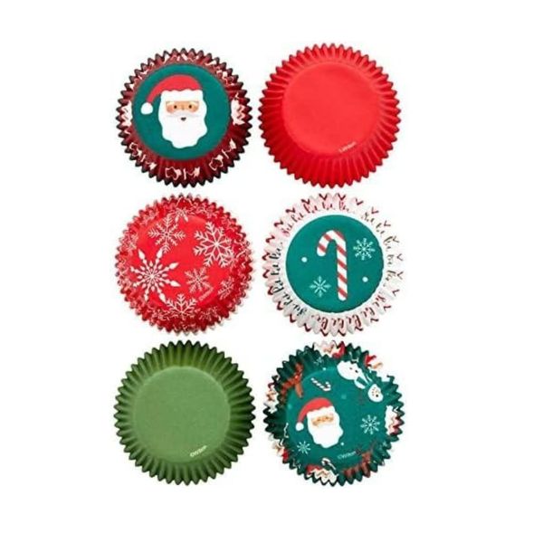 Christmas Themed Cupcake Baking Liners - 100 Pieces