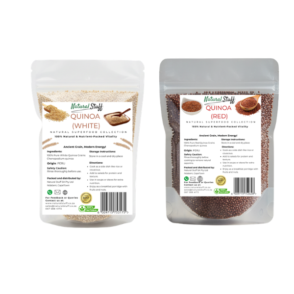 Natural Stuff Red &amp; White Quinoa Value Pack Supergrain for Nutrition