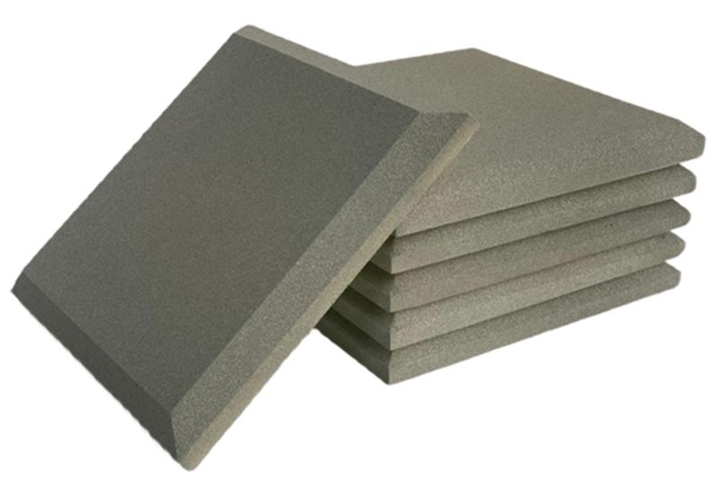 Acoustic Sound Panels - BEVELLED - GREY (Pack of 6)