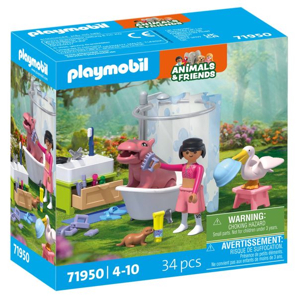 Playmobil Animals &amp; Friends - Animal Bathing Fun Set - 34 Pieces