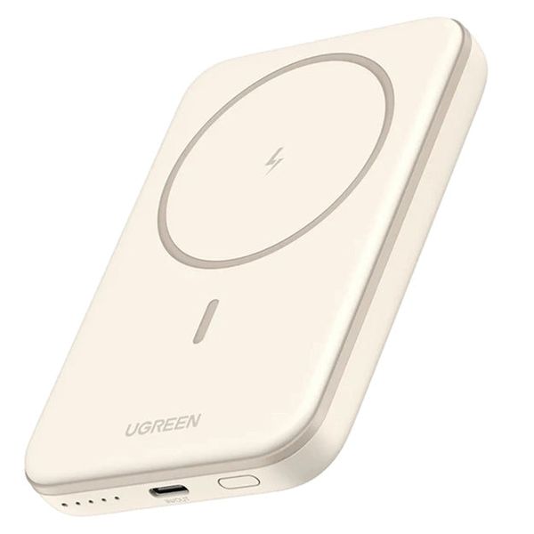 UGreen 5000mAh Magnetic Wireless Power Bank With MagSafe - White