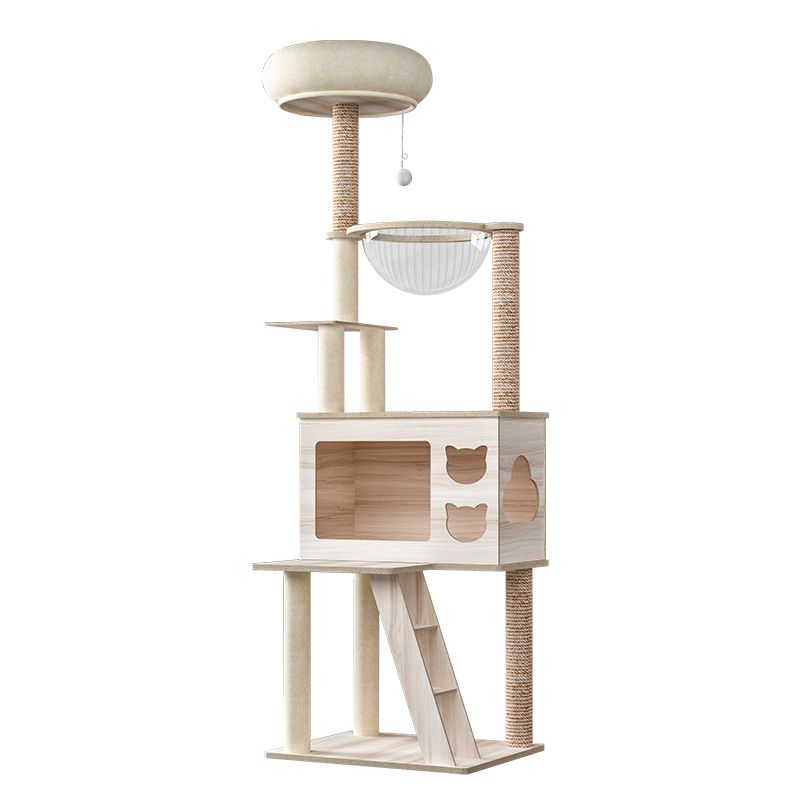UrbanPets Wooden Cat Scratch Tree with Pet House Space Dome Perch and Bed Shop Today. Get it