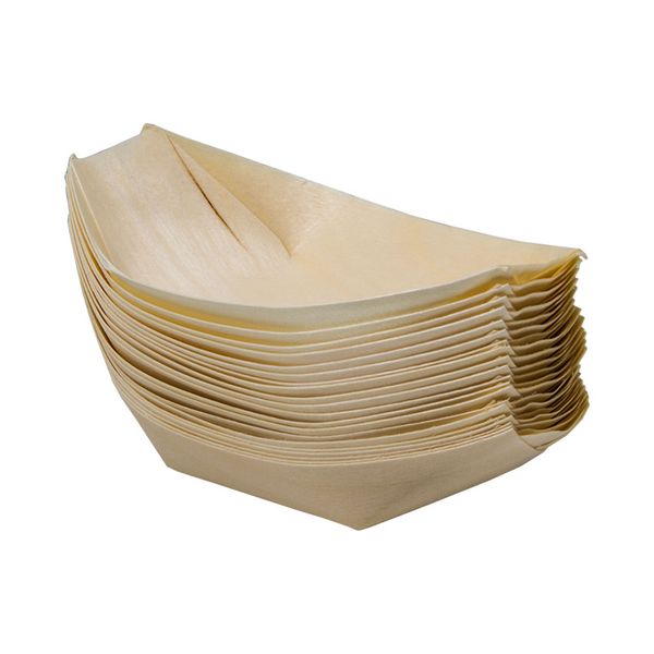Regent Wooden Disposable Boats 20 Pieces (14.5 X 8.7cm)
