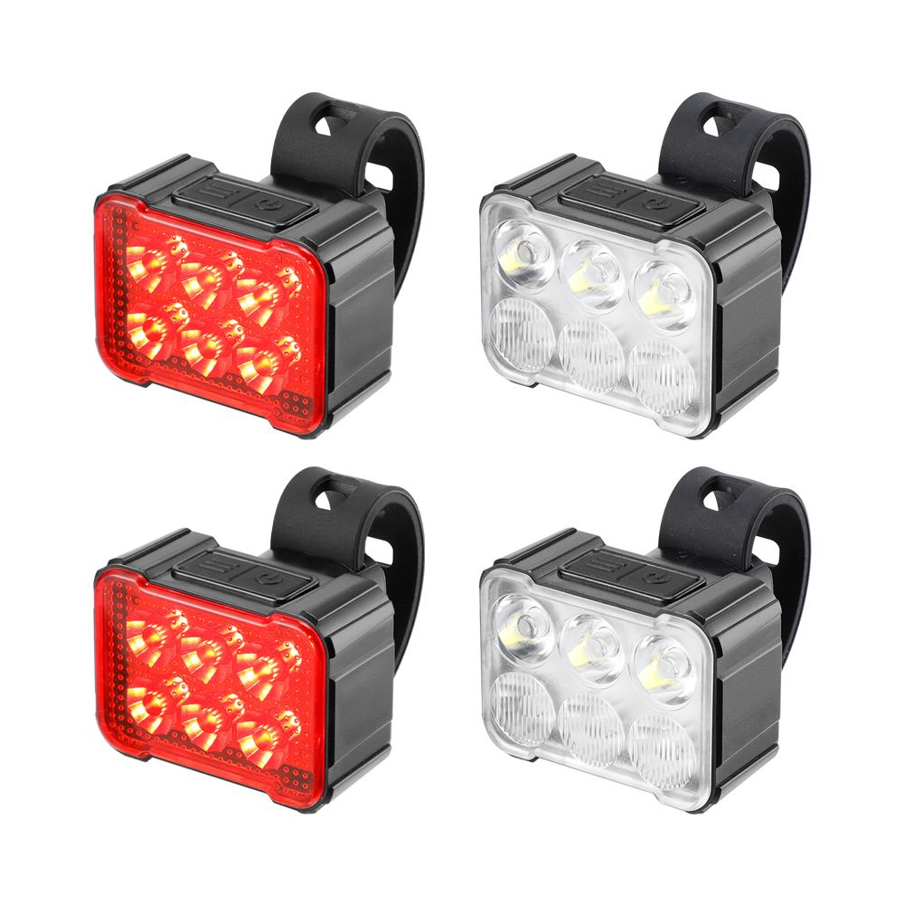 Bike Lights Set, Rechargeable Bicycle Lights Front and Rear