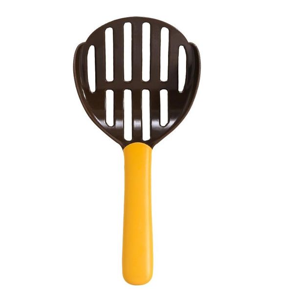 Cat Litter Shovel with Hollow Grid &amp; Ergonomic Handle (Coffee/Orange)
