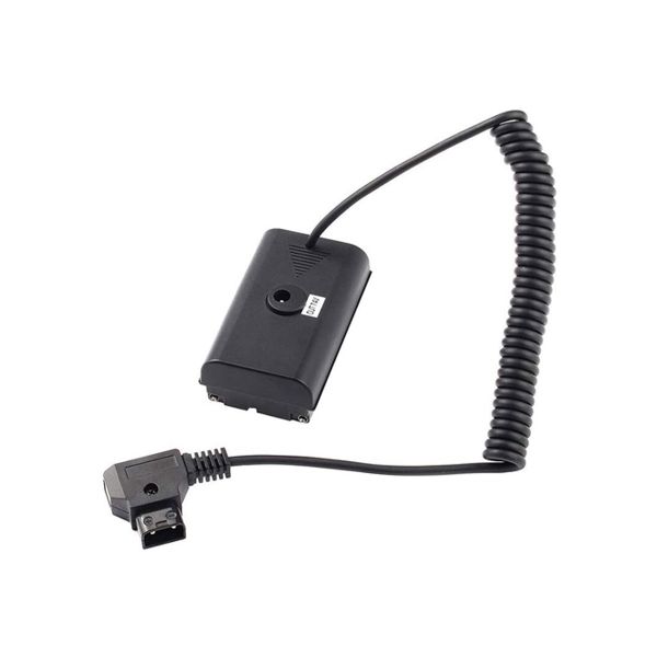 D-Tap to NP-F550 Coiled Dummy Battery Power Cable Compatible with Sony