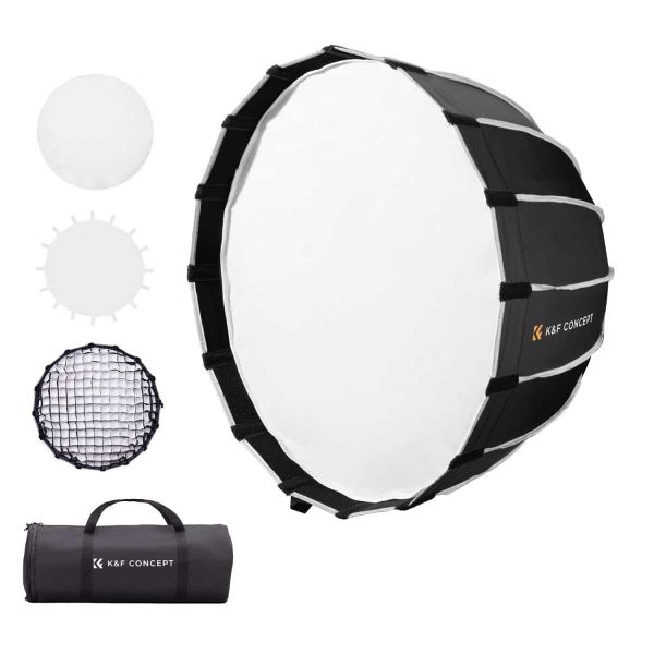 K&amp;F 120cm Light Dome Softbox with Bowens Mount and Quick Clip | KF18.0008V2
