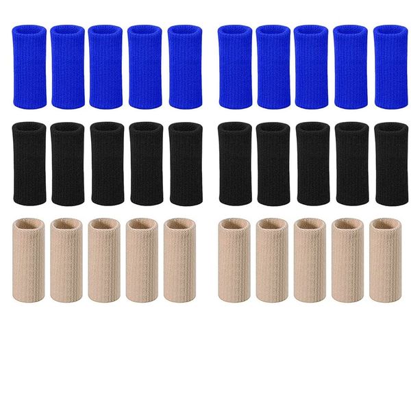 30-Pack Finger Arthritis Sleeves, Elastic Thumb Splint Brace for Joint