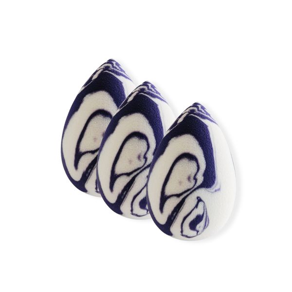 Beauty 3-Piece Marble Design Makeup Blender - Amethyst Swirl