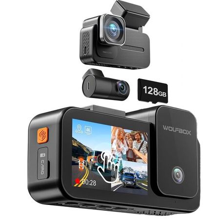 WOLFBOX X5 4K 3 Channel Dash Cam STARVIS 2 HDR WiFi GPS 128GB Image