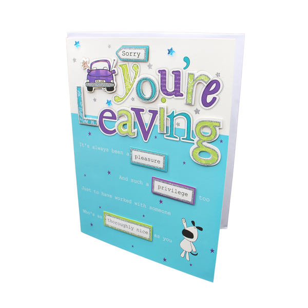 Gigantic Greeting Card - Sorry You're Leaving - Car