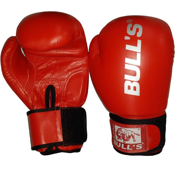 Bulls Boxing Gloves Red - PVC