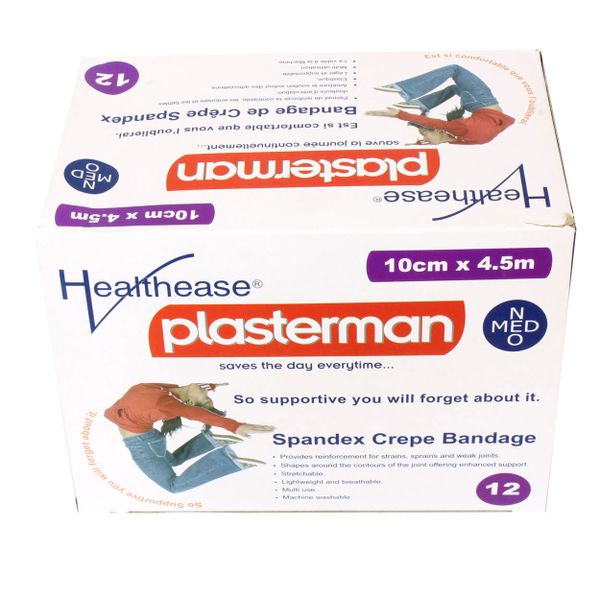 Spandex Crepe Bandages - Washable &amp; Reusable 10cm x 4.5m - White