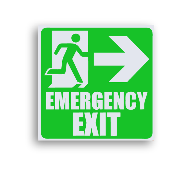 Emergency Exit Safety Sign