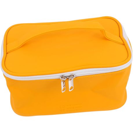 1pc Makeup Bag Large Capacity Pu Cosmetic Organizer Image