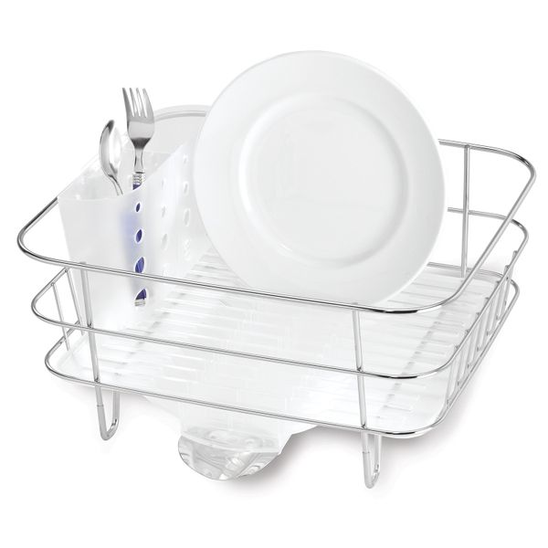 SIMPLE HUMAN - Dishrack - Compact Wire Frame W/ Removable Spout - S/Steel