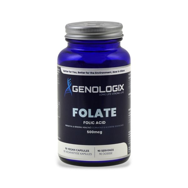 Genologix - Folate (Folic Acid) 500mcg (90 Days Supply)
