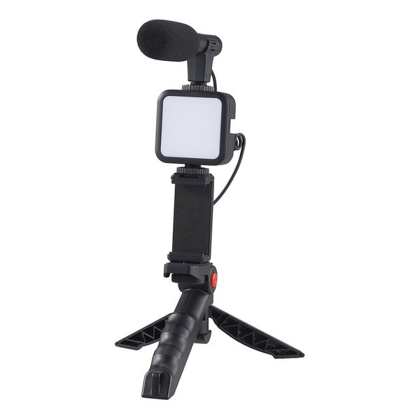 Professional Vlogging Kit With Tripod LED Video Light And Phone Holder
